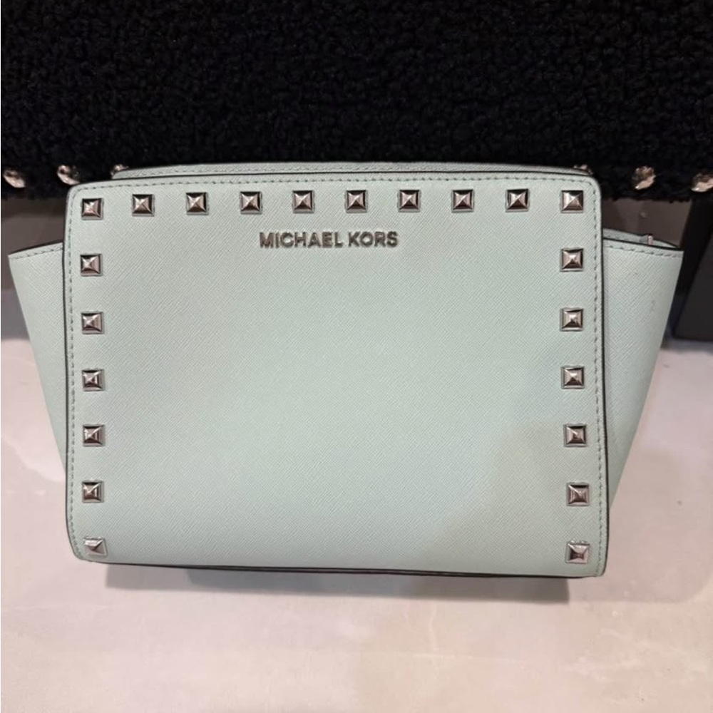 MK Selma Stud Medium Messenger Crossbody